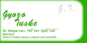 gyozo tuske business card